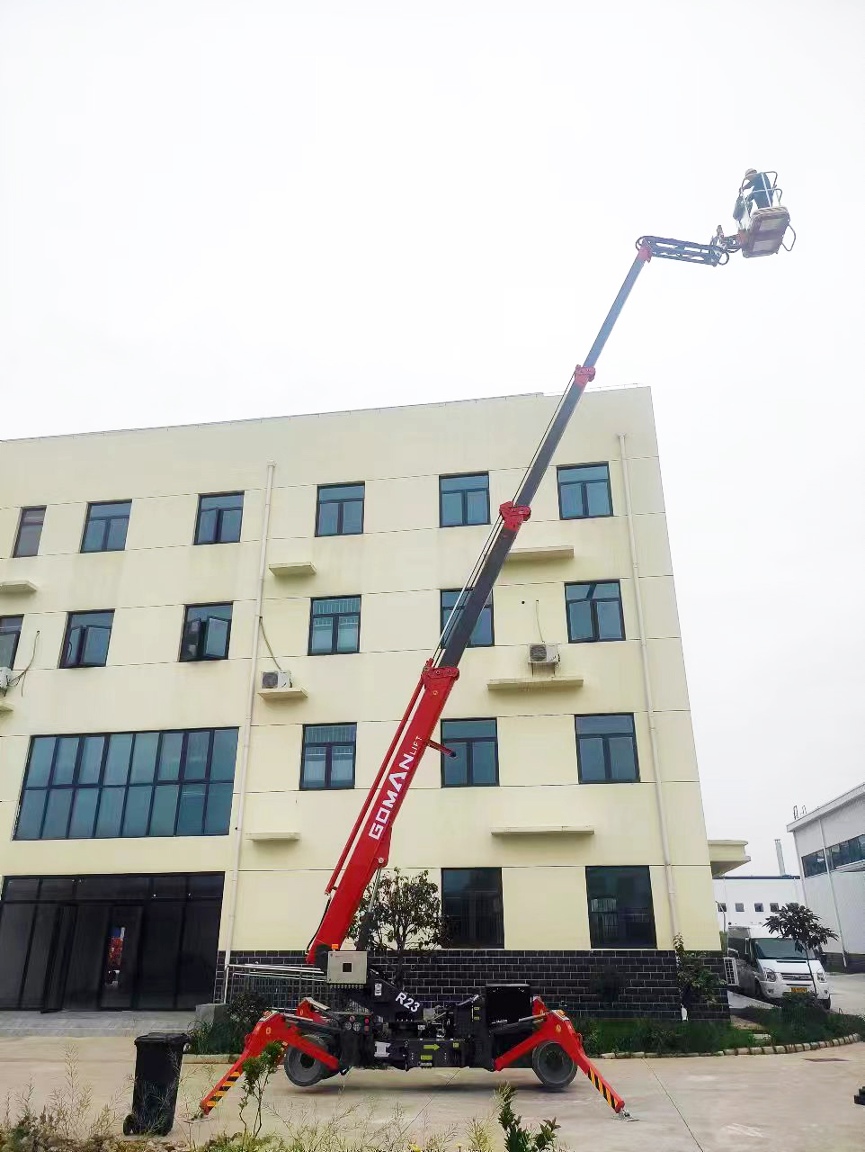 23m 4-wheel Self-propelled Cart Spider Boom Lift