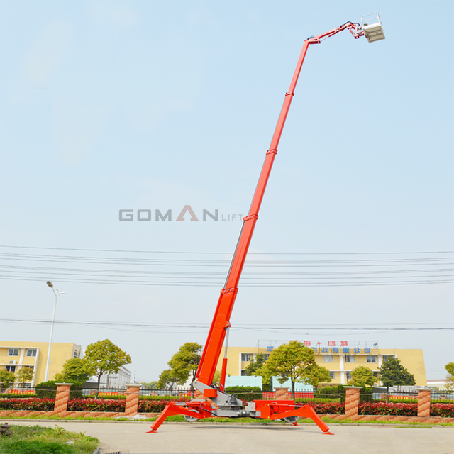 30m 4-wheel Self-propelled Cart Spider Boom Lift
