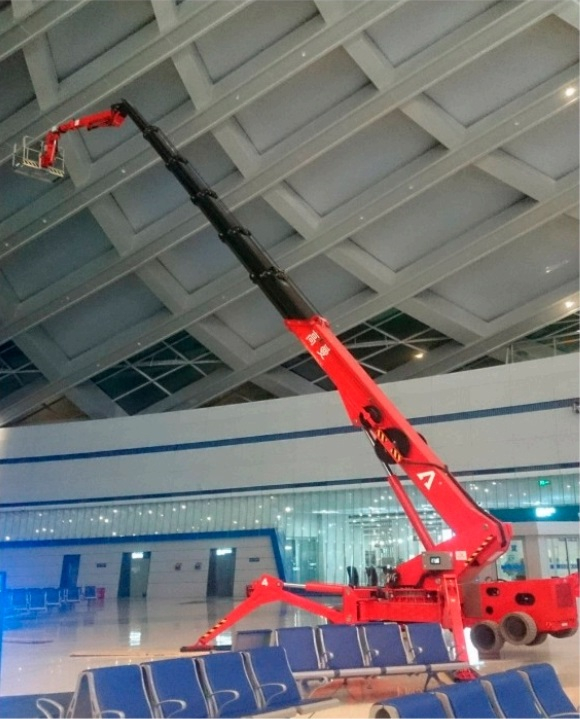 48m 4-wheel Self-propelled Cart Spider Boom Lift