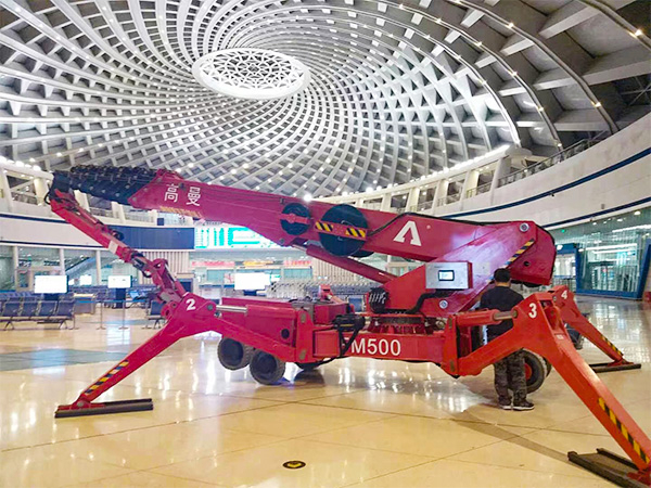 50m Telescopic Boom Spider Lift, Straight boom Tracked Lift