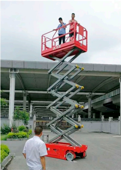 Crawler Scissor Lift operating on uneven terrain